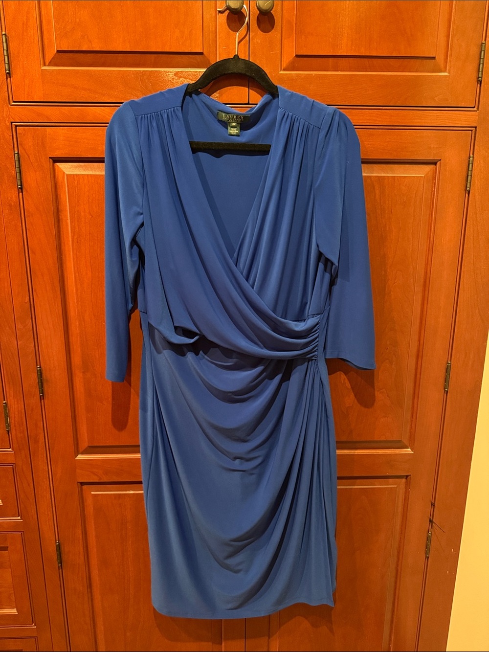 Lauren Ralph Lauren Cobalt Blue Ruched Dress